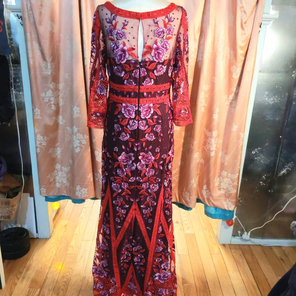 Marchesa Notte Crimson Red Gown - Picture 8 of 8